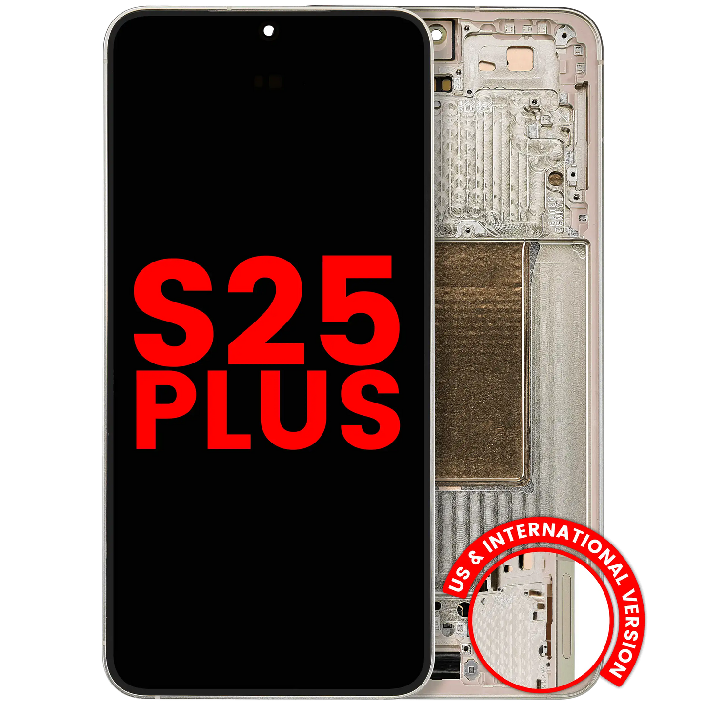 OLED Assembly With Frame For Samsung Galaxy S25 Plus 5G (US & International Version) (Aftermarket Plus) (Pink Gold)
