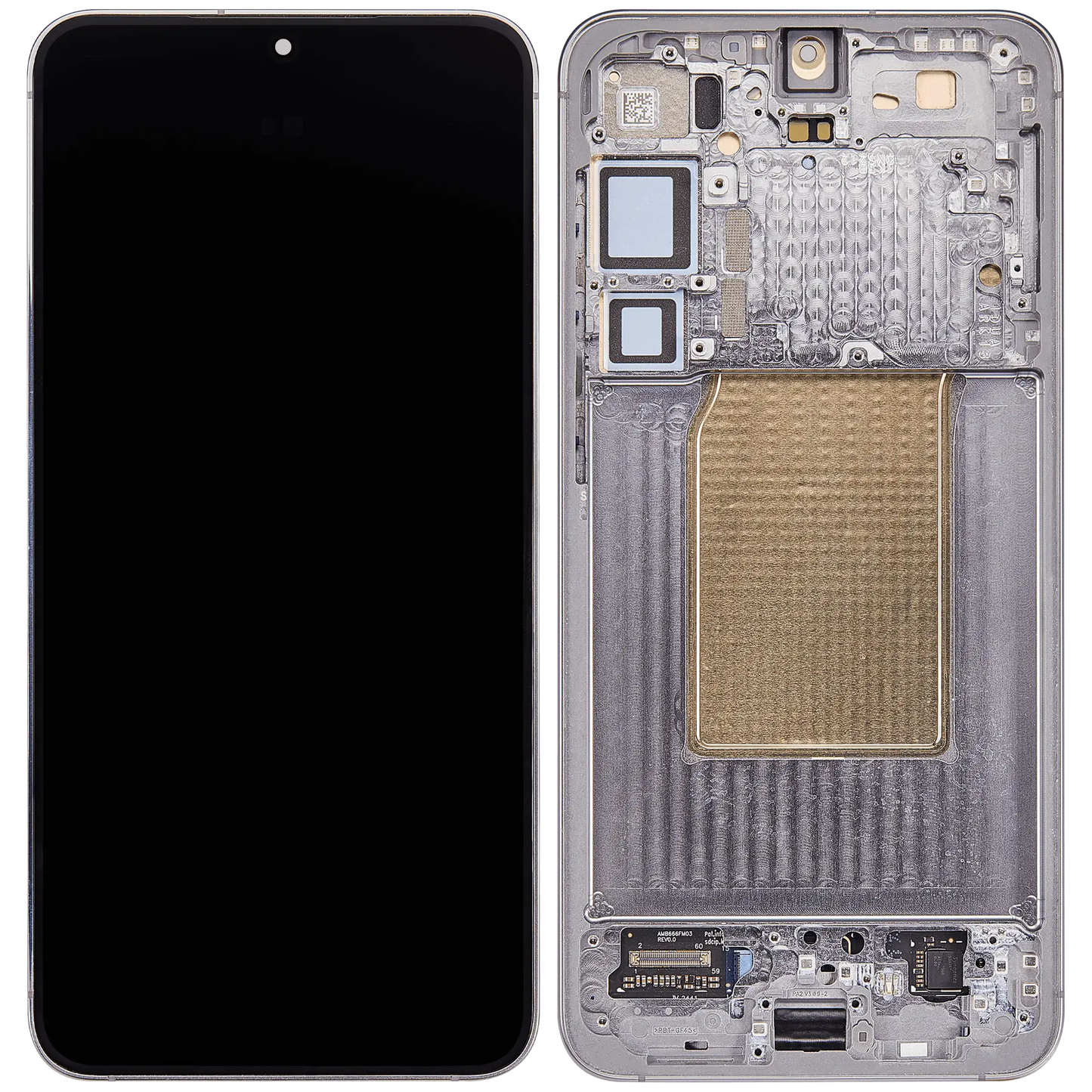 OLED Assembly With Frame For Samsung Galaxy S25 Plus 5G (US & International Version) (Aftermarket Plus) (Silver Shadow)