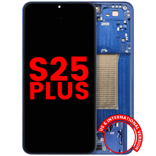 OLED Assembly With Frame For Samsung Galaxy S25 Plus 5G (US & International Version) (Aftermarket Plus) (Navy)