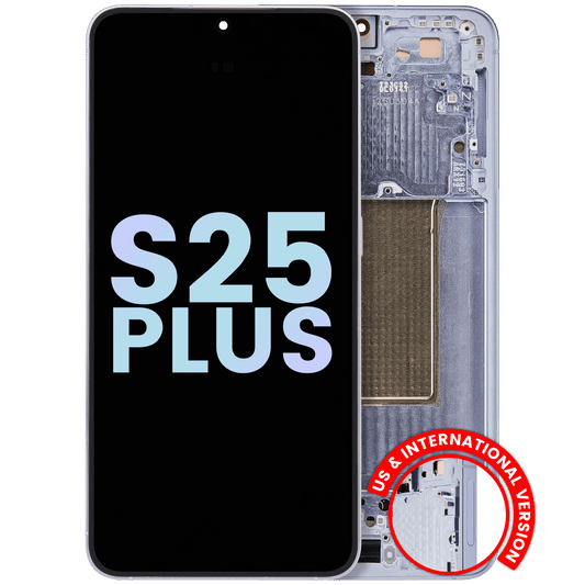 OLED Assembly With Frame For Samsung Galaxy S25 Plus 5G (US & International Version) (Service Pack) (Icy Blue)
