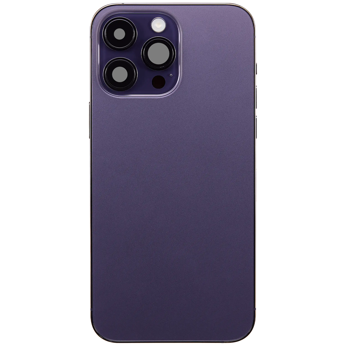 Back Housing W/ Charging Port Flex & Small Parts For iPhone 14 Pro Max (US Version) (Used OEM Pull: Grade B) (Deep Purple)