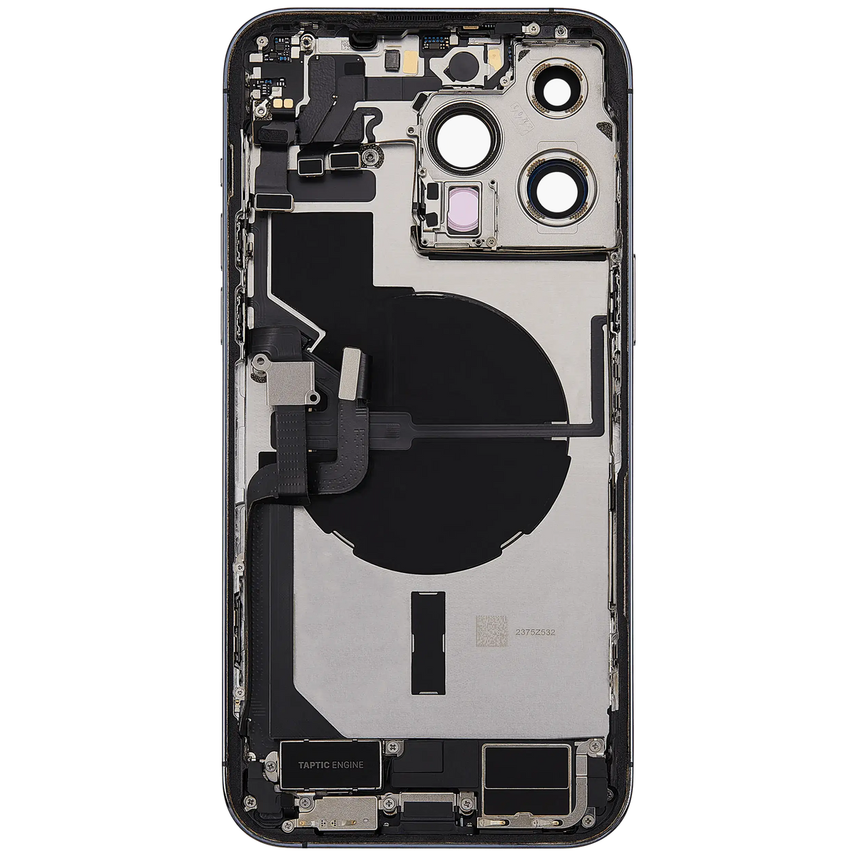 Back Housing W/ Charging Port Flex & Small Parts For iPhone 14 Pro Max (US Version) (Used OEM Pull: Grade B) (Deep Purple)