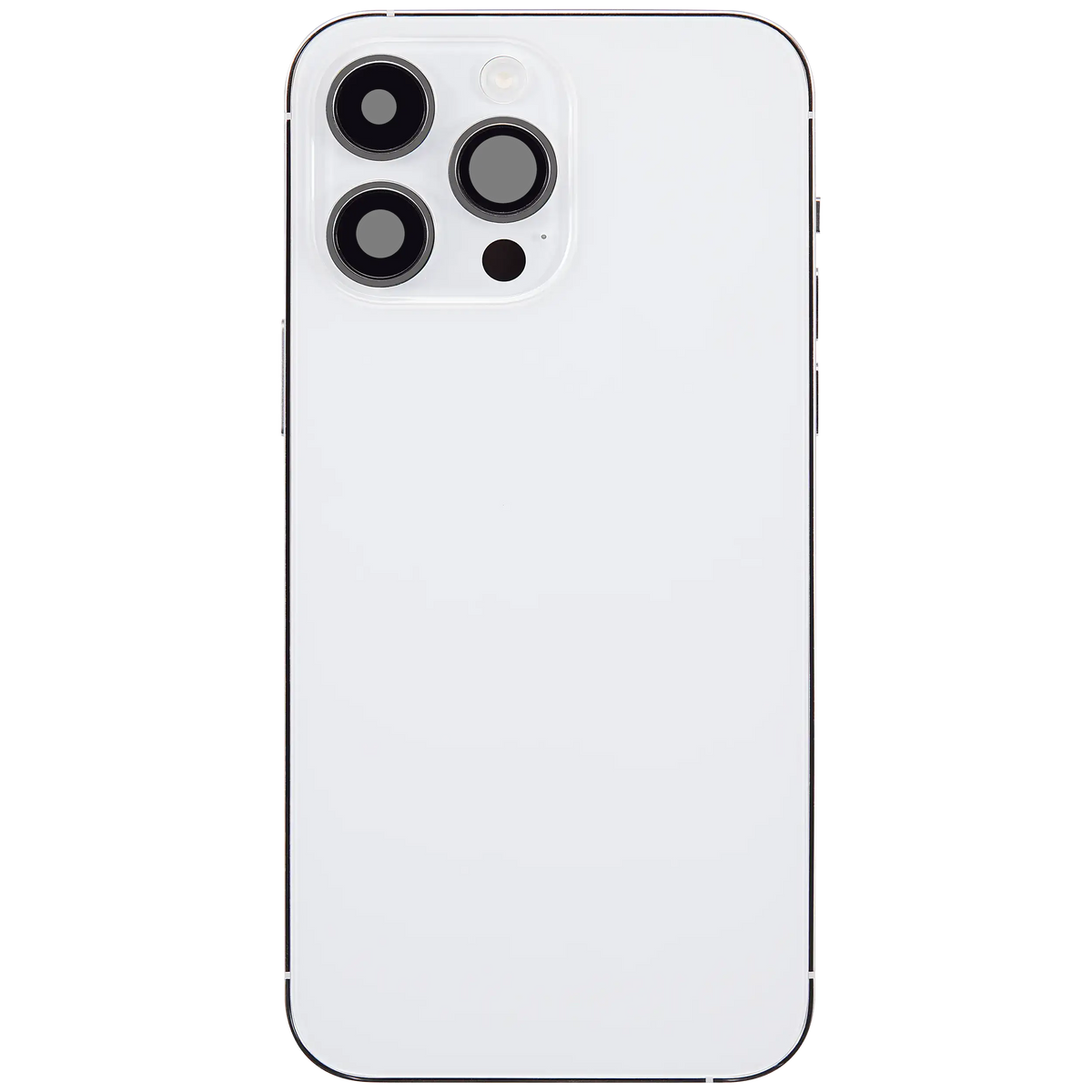 Back Housing W/ Charging Port Flex & Small Parts For iPhone 14 Pro Max (US Version) (Used OEM Pull: Grade B) (Silver)