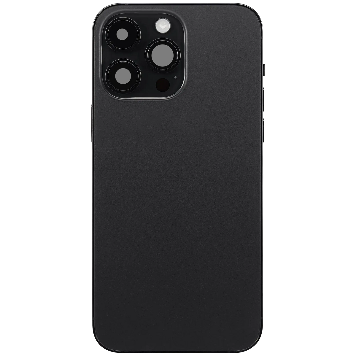 Back Housing W/ Charging Port Flex & Small Parts For iPhone 14 Pro Max (US Version) (Used OEM Pull: Grade B) (Space Black)
