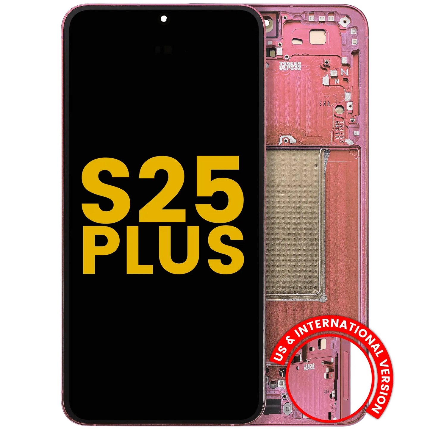 OLED Assembly With Frame For Samsung Galaxy S25 Plus 5G (US & International Version) (Refurbished) (Coral Red)
