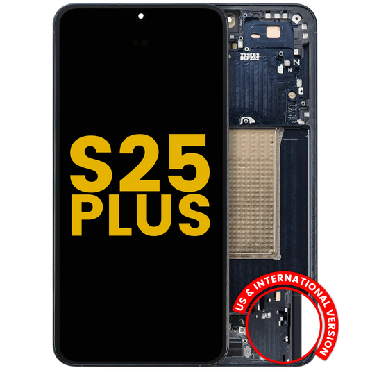 OLED Assembly With Frame For Samsung Galaxy S25 Plus 5G (US & International Version) (Refurbished) (Blue Black)