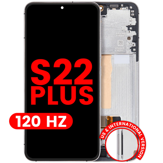 OLED Assembly With Frame For Samsung Galaxy S22 Plus 5G (US & International Version) (Aftermarket Plus) (120Hz) (White)