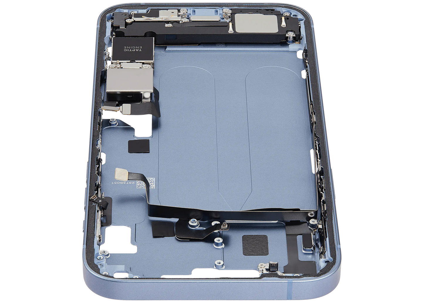 Mid-Frame Housing W/ Charging Port Flex & Small Parts For iPhone 14 Plus (US Version) (Used OEM Pull: Grade A) (Blue)