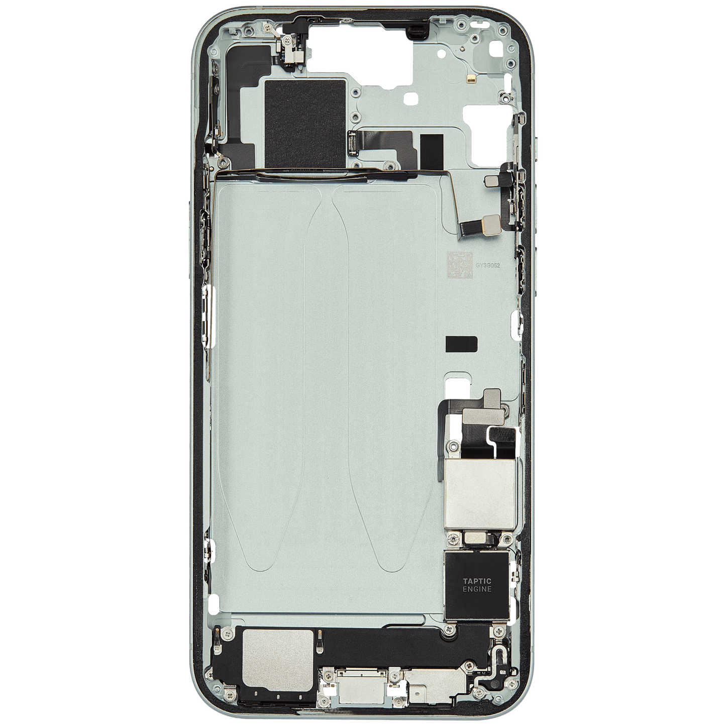 Mid-Frame Housing W/ Charging Port Flex & Small Parts For iPhone 15 Plus (US Version) (Used OEM Pull: Grade A) (Green)