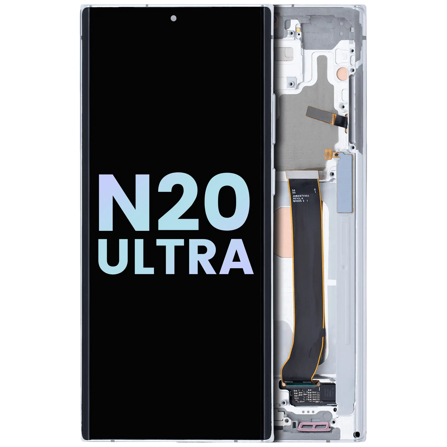 OLED Assembly With Frame For Samsung Galaxy Note 20 Ultra 5G (Service Pack) (Mystic White)