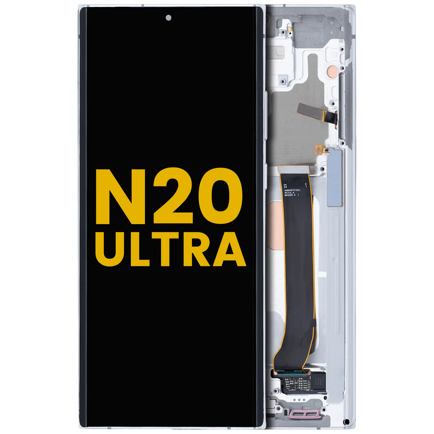 OLED Assembly With Frame For Samsung Galaxy Note 20 Ultra 5G (Refurbished) (Mystic White)