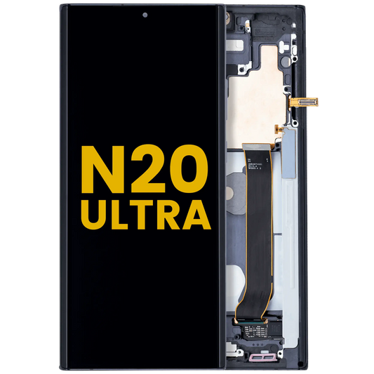 OLED Assembly With Frame For Samsung Galaxy Note 20 Ultra 5G (Refurbished) (Mystic Black)