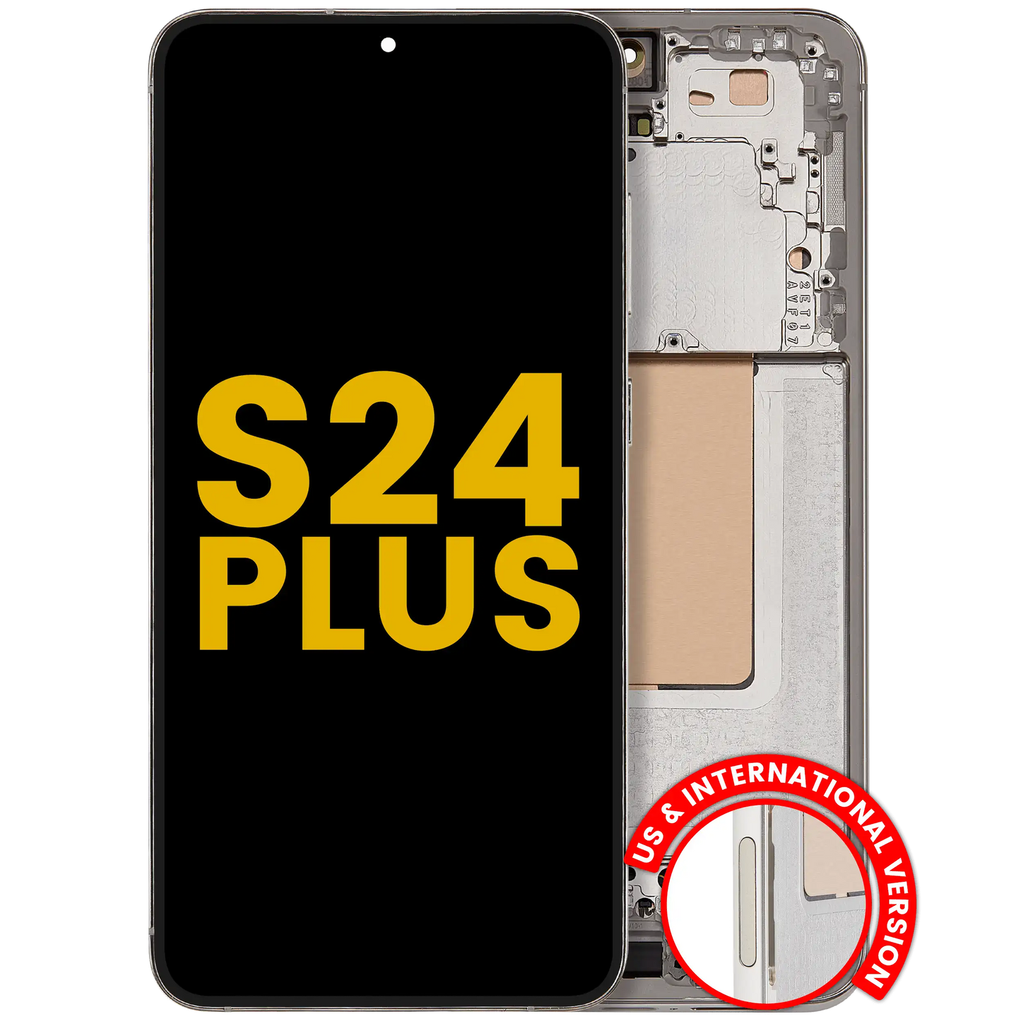 OLED Assembly With Frame For Samsung Galaxy S24 Plus 5G (US & International Version) (Refurbished) (Amber Yellow)