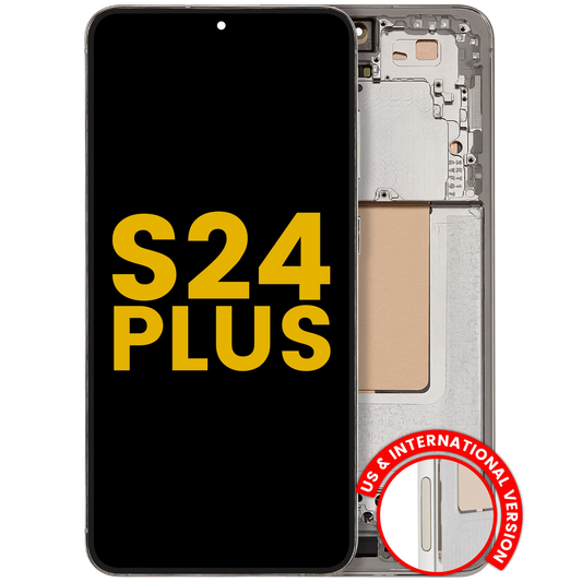 OLED Assembly With Frame For Samsung Galaxy S24 Plus 5G (US & International Version) (Refurbished) (Amber Yellow)