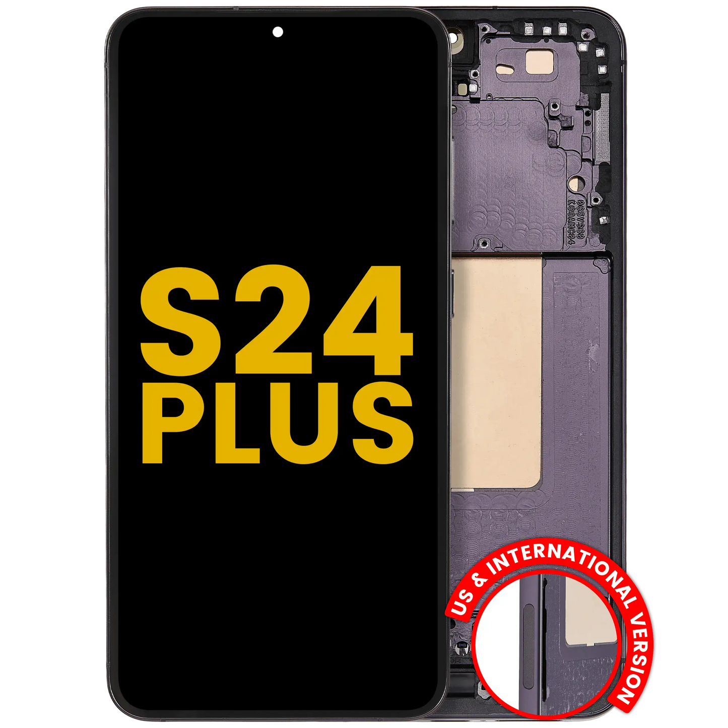 OLED Assembly With Frame For Samsung Galaxy S24 Plus 5G (US & International Version) (Refurbished) (Onyx Black)