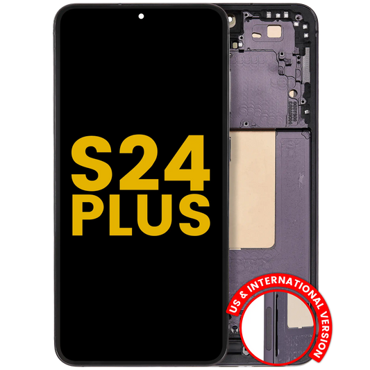 OLED Assembly With Frame For Samsung Galaxy S24 Plus 5G (US & International Version) (Refurbished) (Onyx Black)