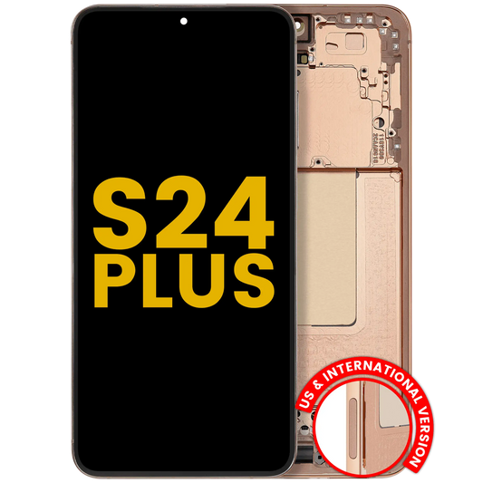 OLED Assembly With Frame For Samsung Galaxy S24 Plus 5G (US & International Version) (Refurbished) (Sandstone Orange)