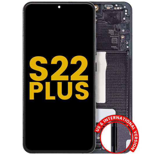 OLED Assembly With Frame For Samsung Galaxy S22 Plus 5G (US & International Version) (Refurbished) (Phantom Black)