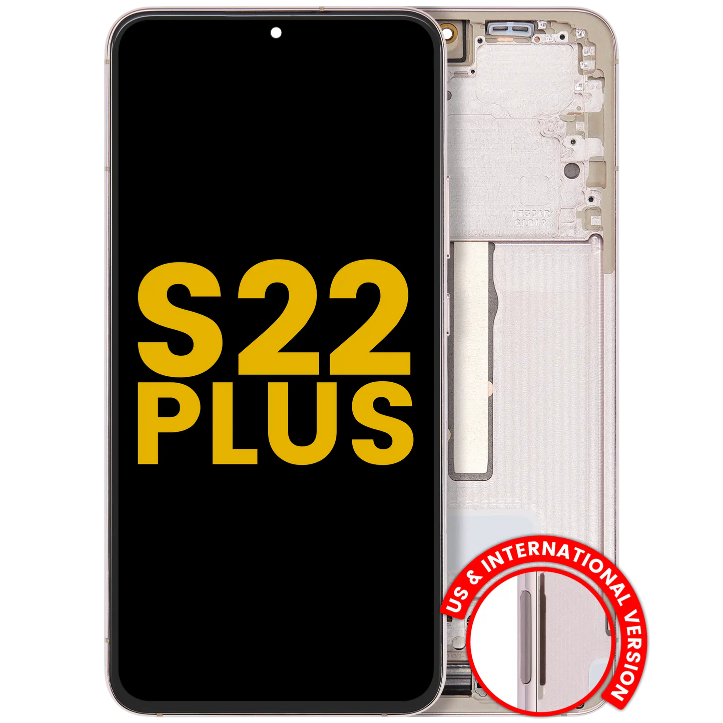 OLED Assembly With Frame For Samsung Galaxy S22 Plus 5G (US & International Version) (Refurbished) (Pink Gold / Violet)