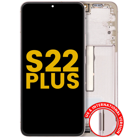 OLED Assembly With Frame For Samsung Galaxy S22 Plus 5G (US & International Version) (Refurbished) (Pink Gold / Violet)