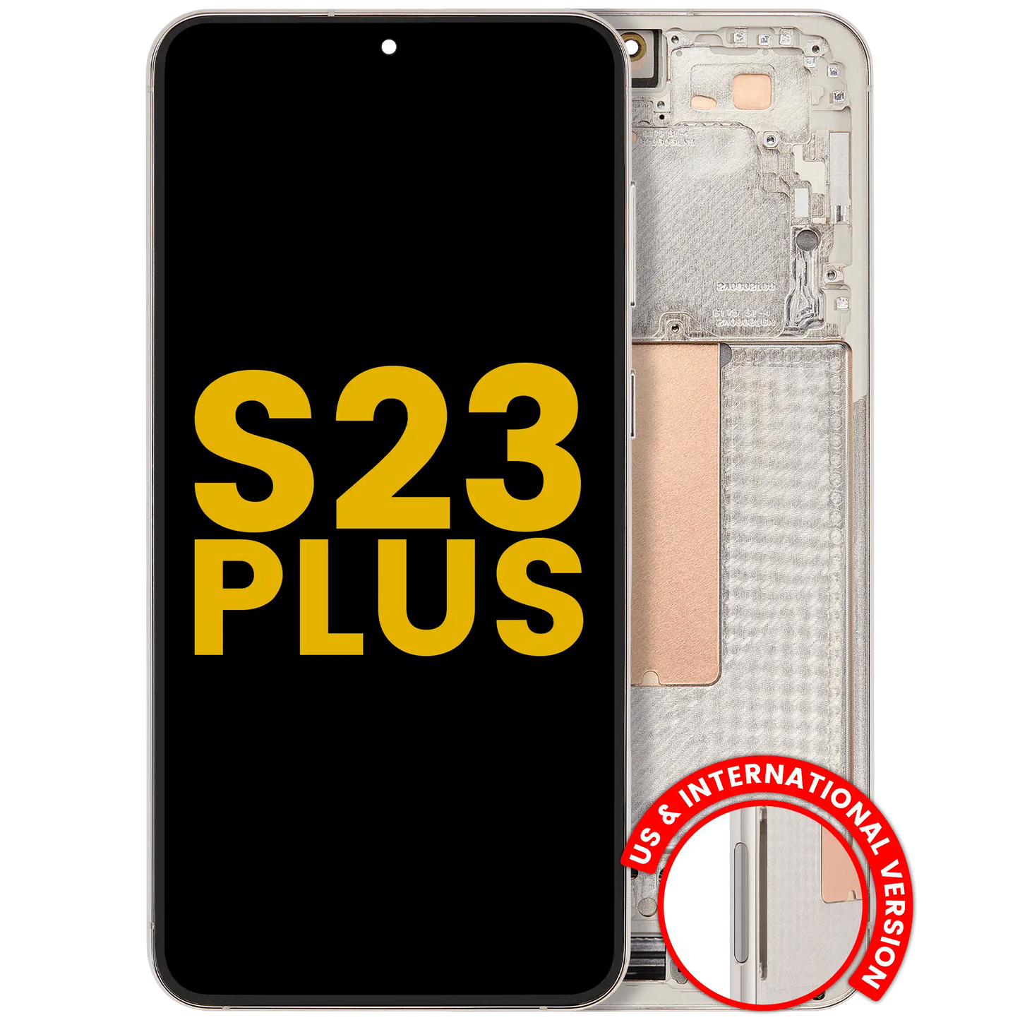OLED Assembly With Frame For Samsung Galaxy S23 Plus 5G (US & International) (Refurbished) (Cream)
