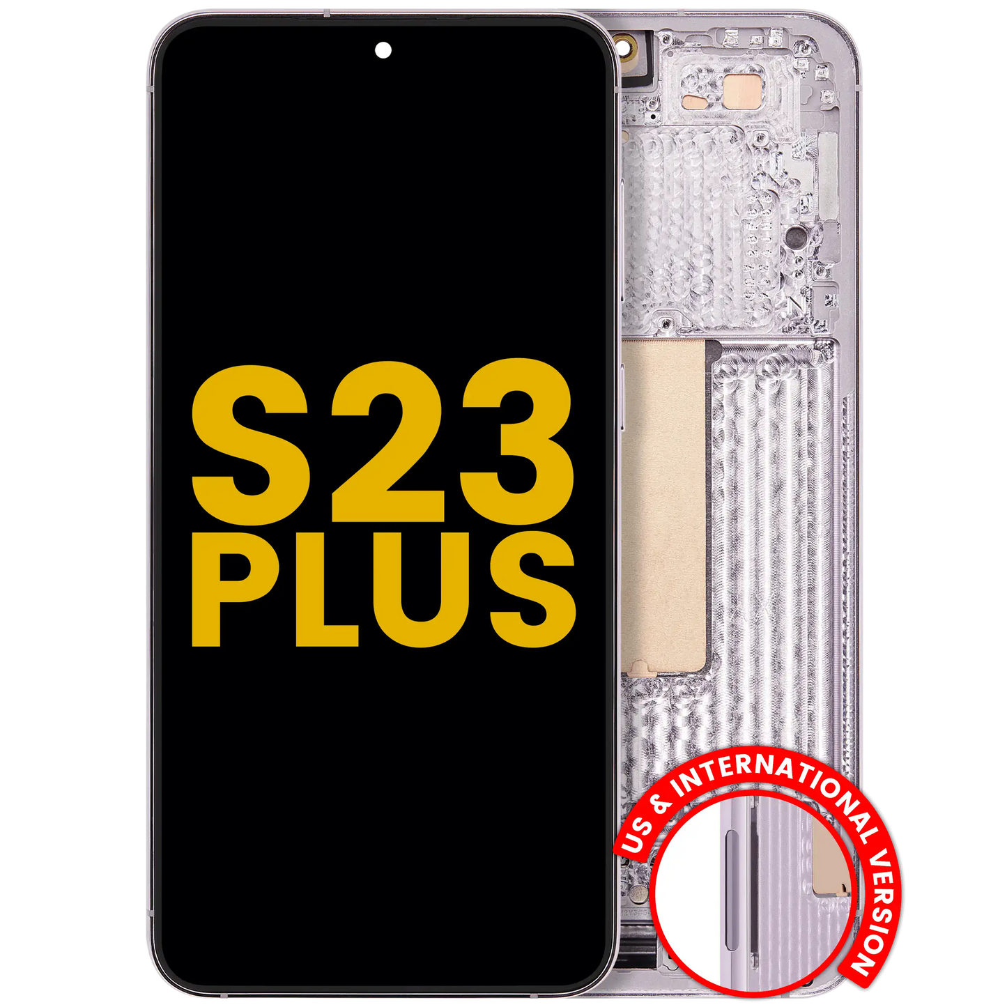 OLED Assembly With Frame For Samsung Galaxy S23 Plus 5G (US & International) (Refurbished) (Lavender)