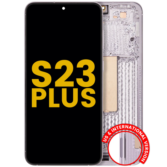 OLED Assembly With Frame For Samsung Galaxy S23 Plus 5G (US & International) (Refurbished) (Lavender)