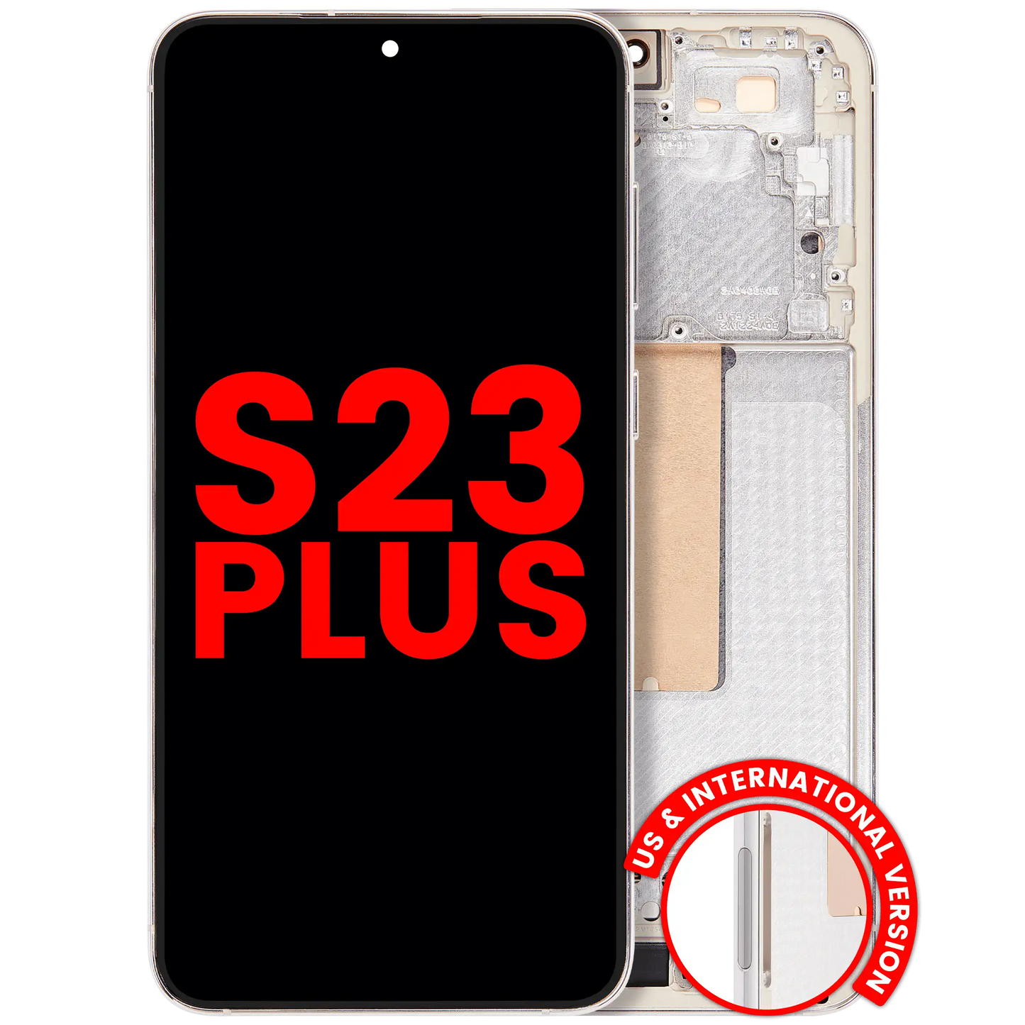 OLED Assembly With Frame For Samsung Galaxy S23 Plus (US & International) (Aftermarket Plus) (Cream)
