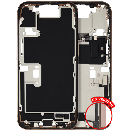 Mid-Frame Housing W/ Small Parts For iPhone 16 Pro (US Version) (Used OEM Pull: Grade B) (Desert Titanium)