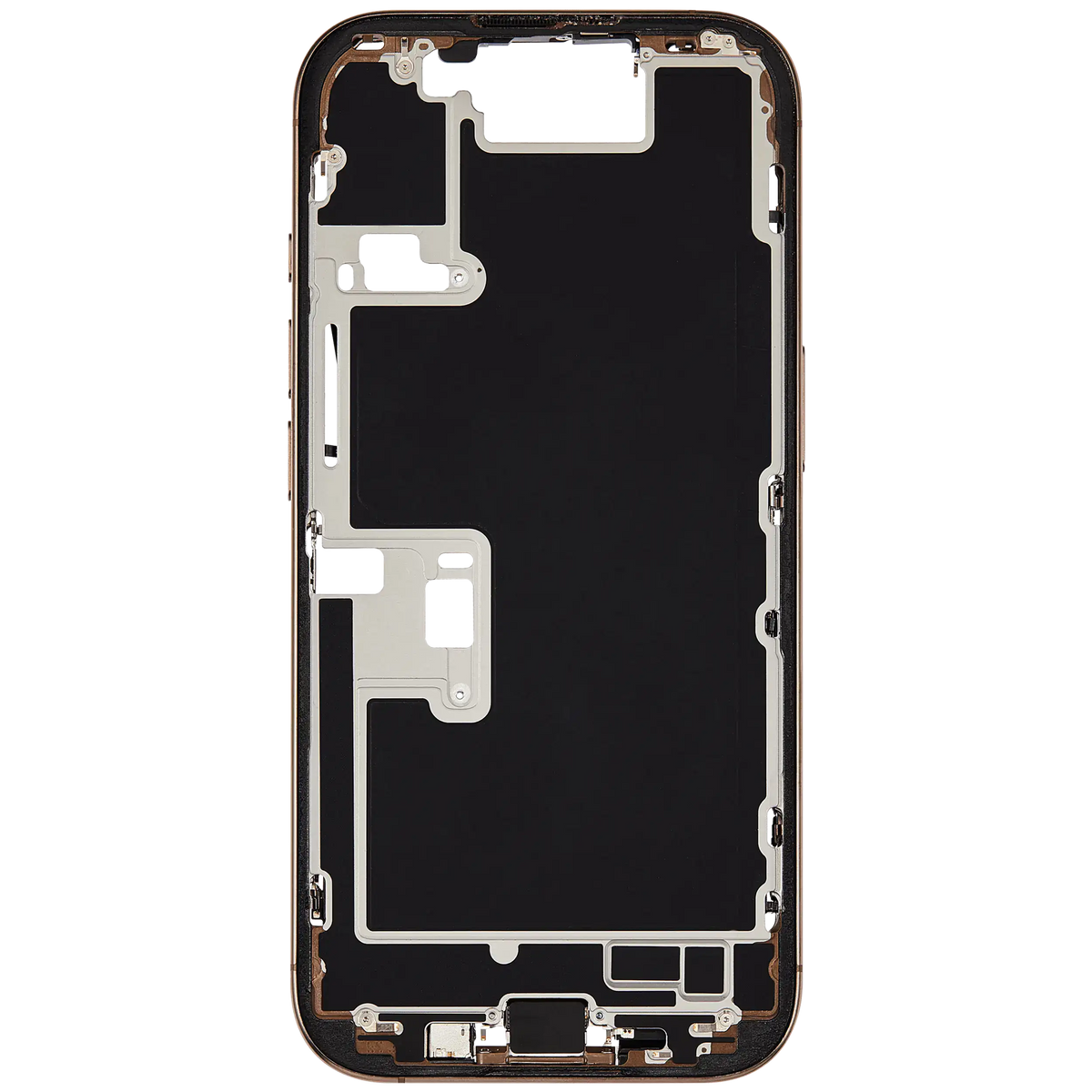 Mid-Frame Housing W/ Charging Port Flex & Small Parts For iPhone 16 Pro (US Version) (Used OEM Pull: Grade A) (Desert Titanium) — product photo 8
