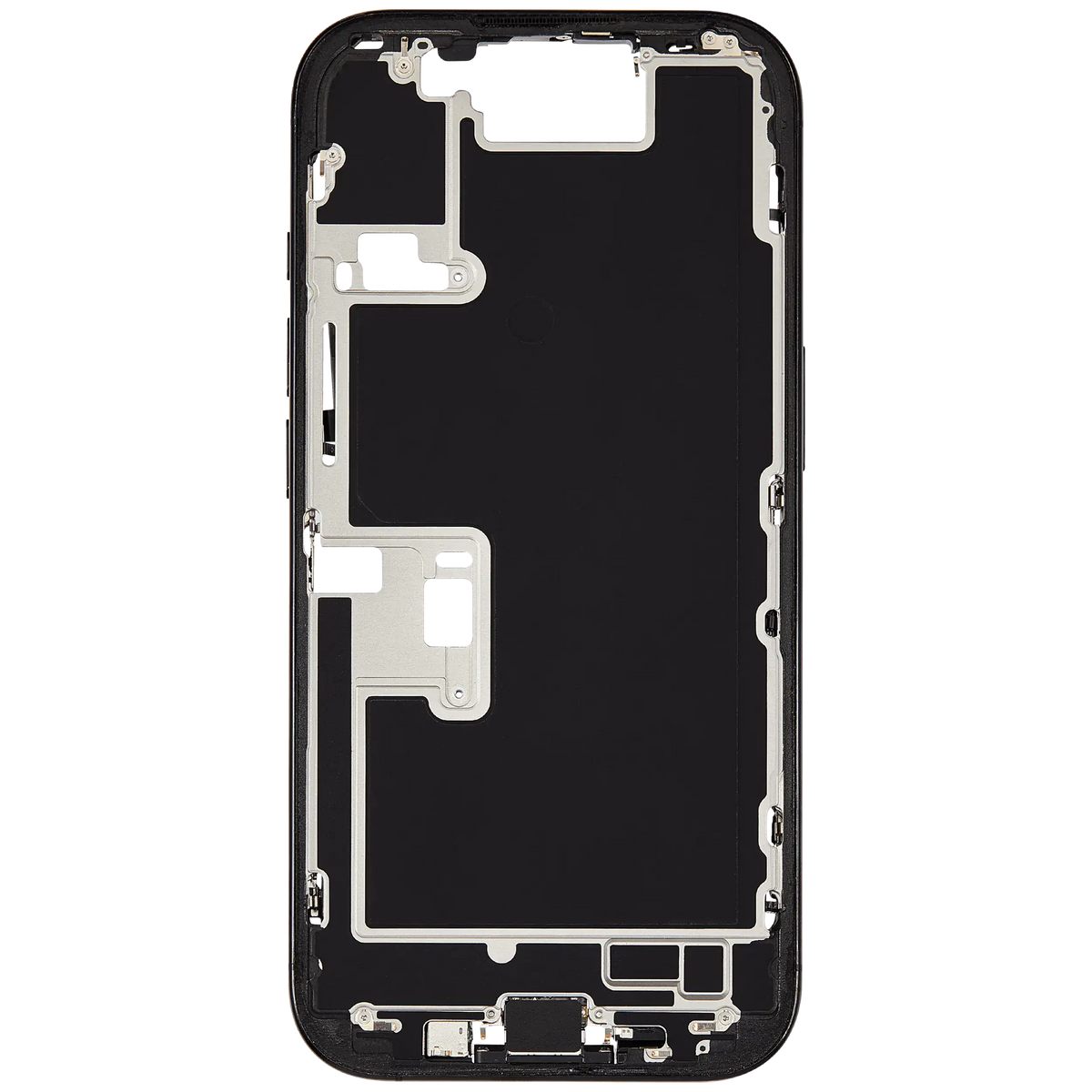 Mid-Frame Housing W/ Charging Port Flex & Small Parts For iPhone 16 Pro (US Version) (Used OEM Pull: Grade A) (Black Titanium) — product photo 8