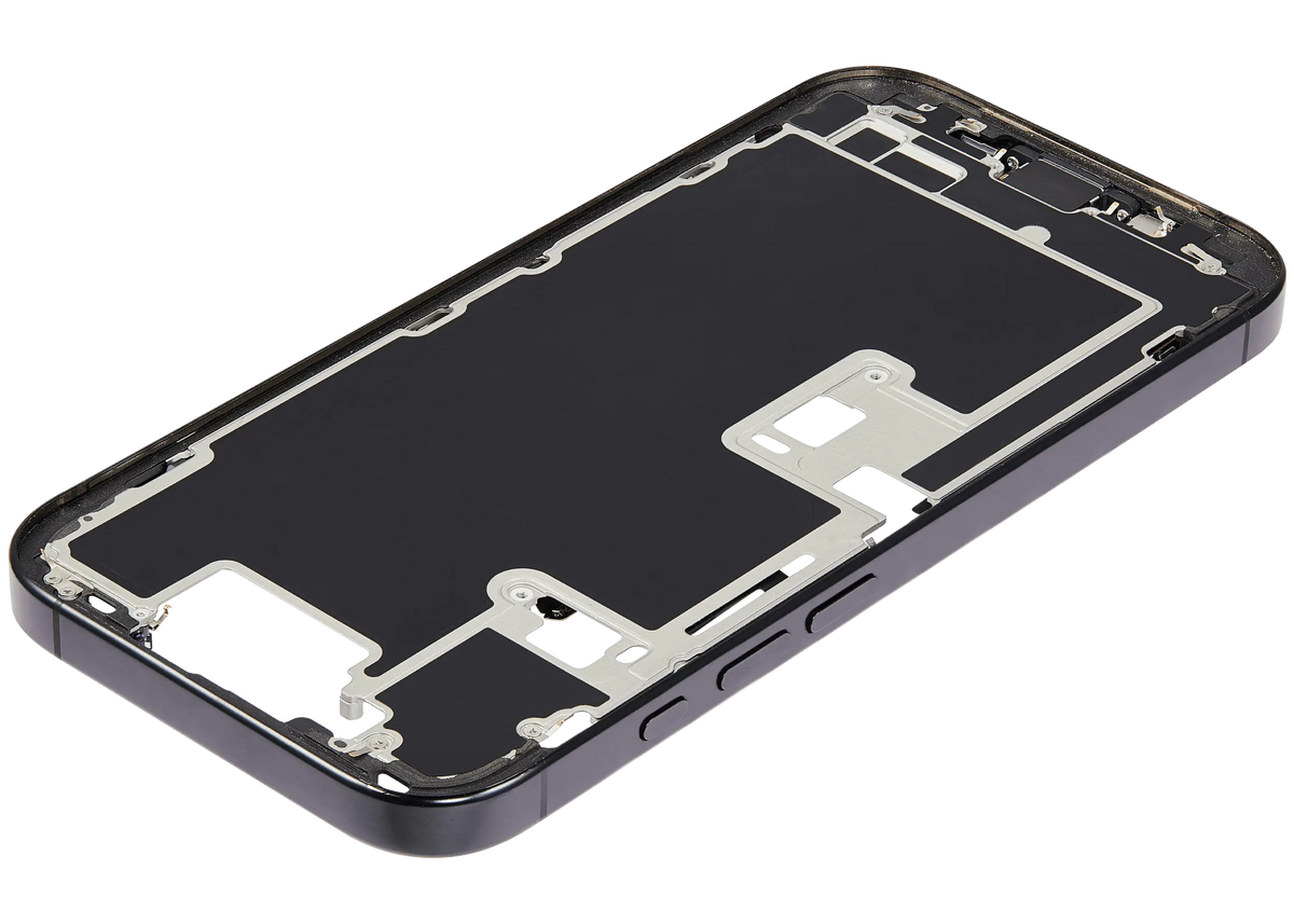 Mid-Frame Housing W/ Charging Port Flex & Small Parts For iPhone 16 Pro (US Version) (Used OEM Pull: Grade A) (Black Titanium) — product photo 10