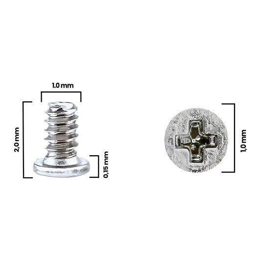 Screw For iPhone 12 Pro / 12 Pro Max (M1.0×1.00×2.0D×0.15T) (30 Pack) (Service Pack)