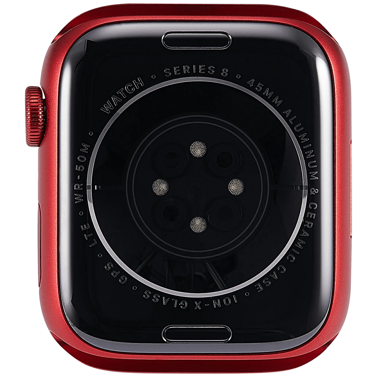 Housing Assembly Compatible For Watch Series 8 (45MM) (Used OEM Pull: Grade A) (Cellular Version) (Aluminum / Red)