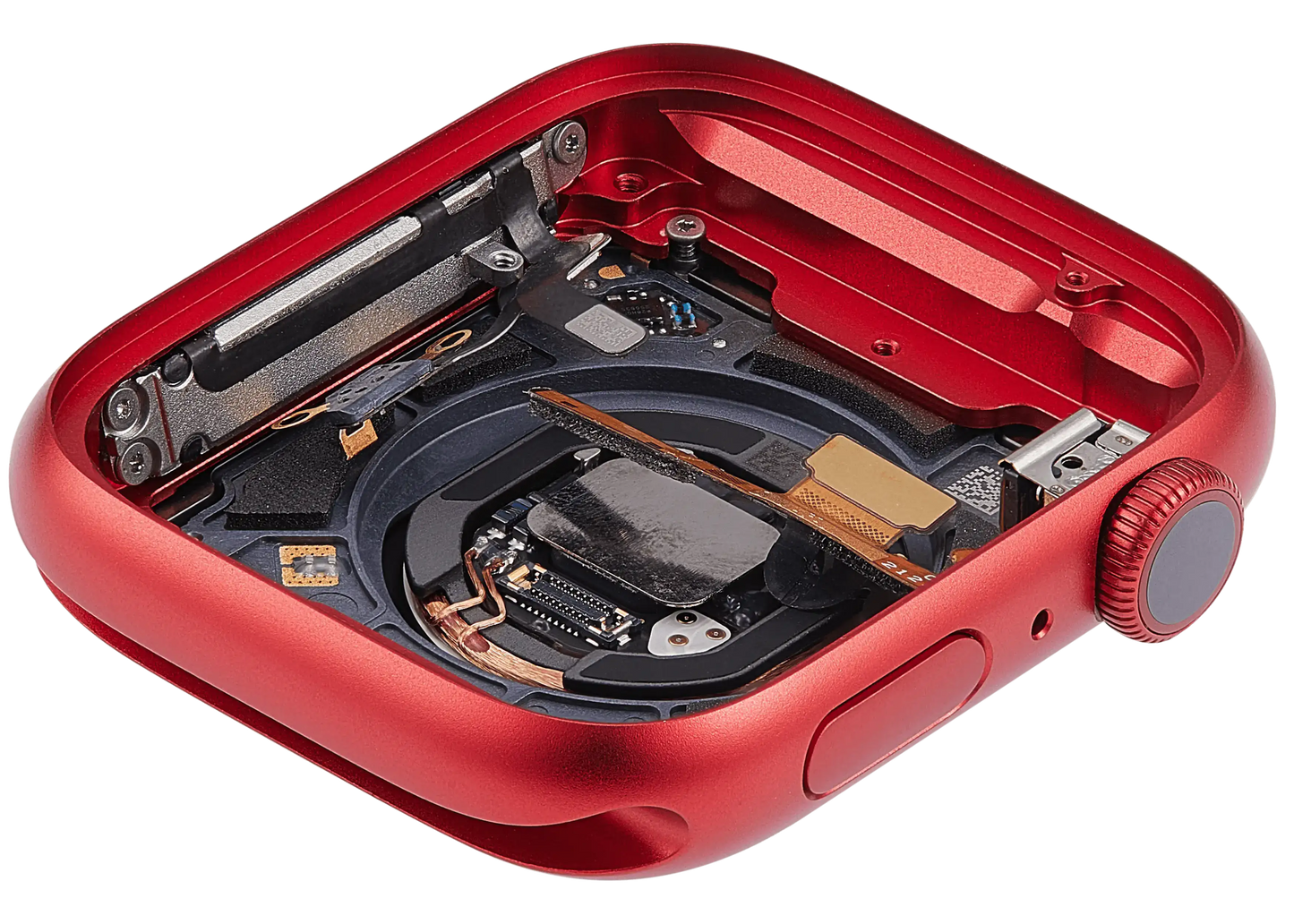Housing Assembly Compatible For Watch Series 8 (45MM) (Used OEM Pull: Grade A) (Cellular Version) (Aluminum / Red)