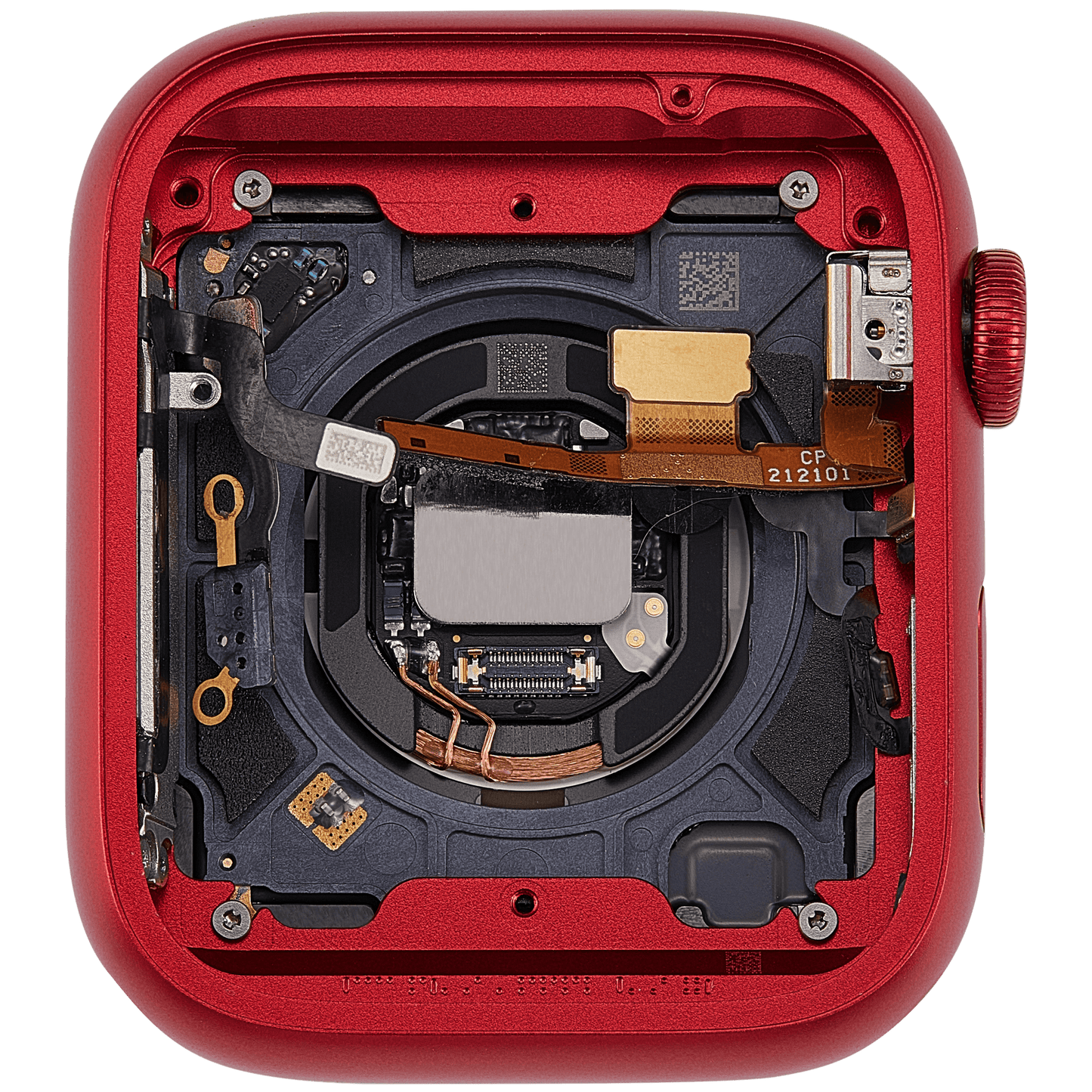Housing Assembly Compatible For Watch Series 8 (45MM) (Used OEM Pull: Grade A) (Cellular Version) (Aluminum / Red)