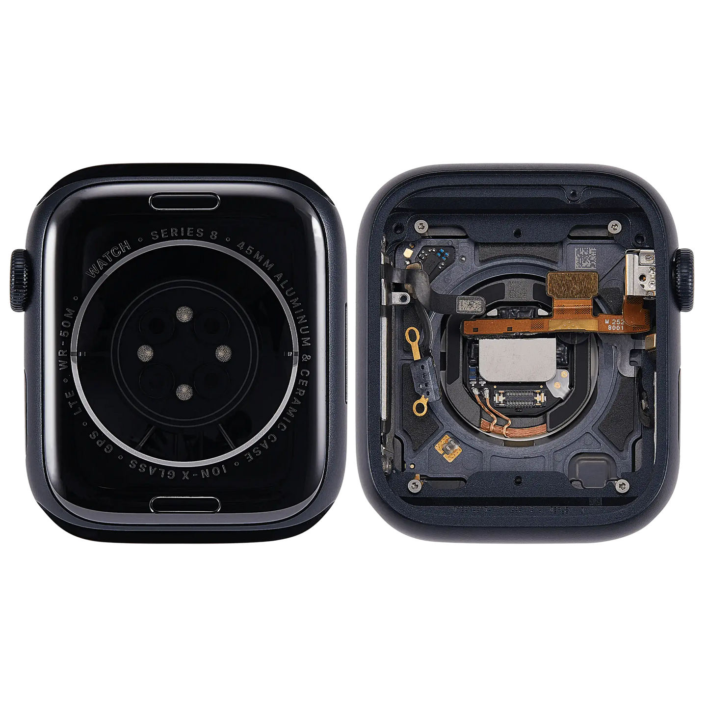 Housing Assembly Compatible For Watch Series 8 (45MM) (Used OEM Pull: Grade A) (Cellular Version) (Aluminum / Midnight)