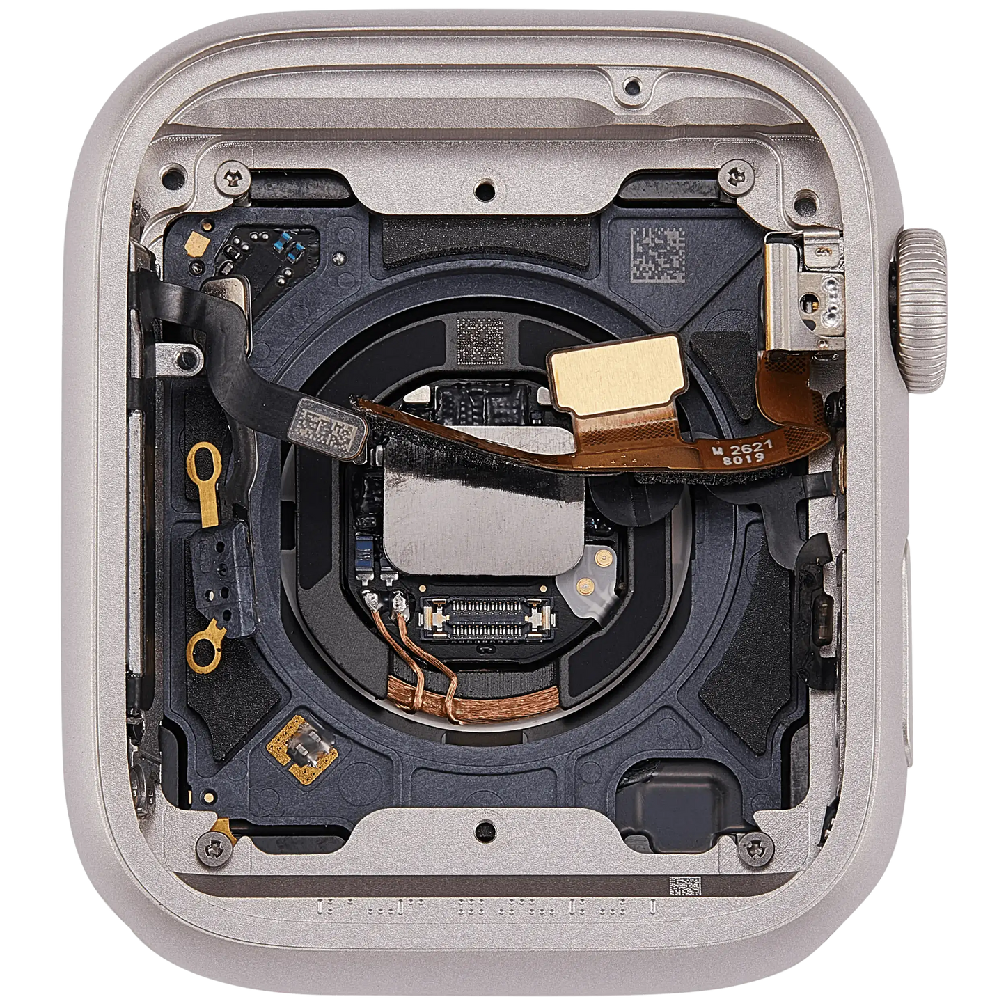 Housing Assembly Compatible For Watch Series 8 (45MM) (Used OEM Pull: Grade A) (Cellular Version) (Aluminum / Starlight)