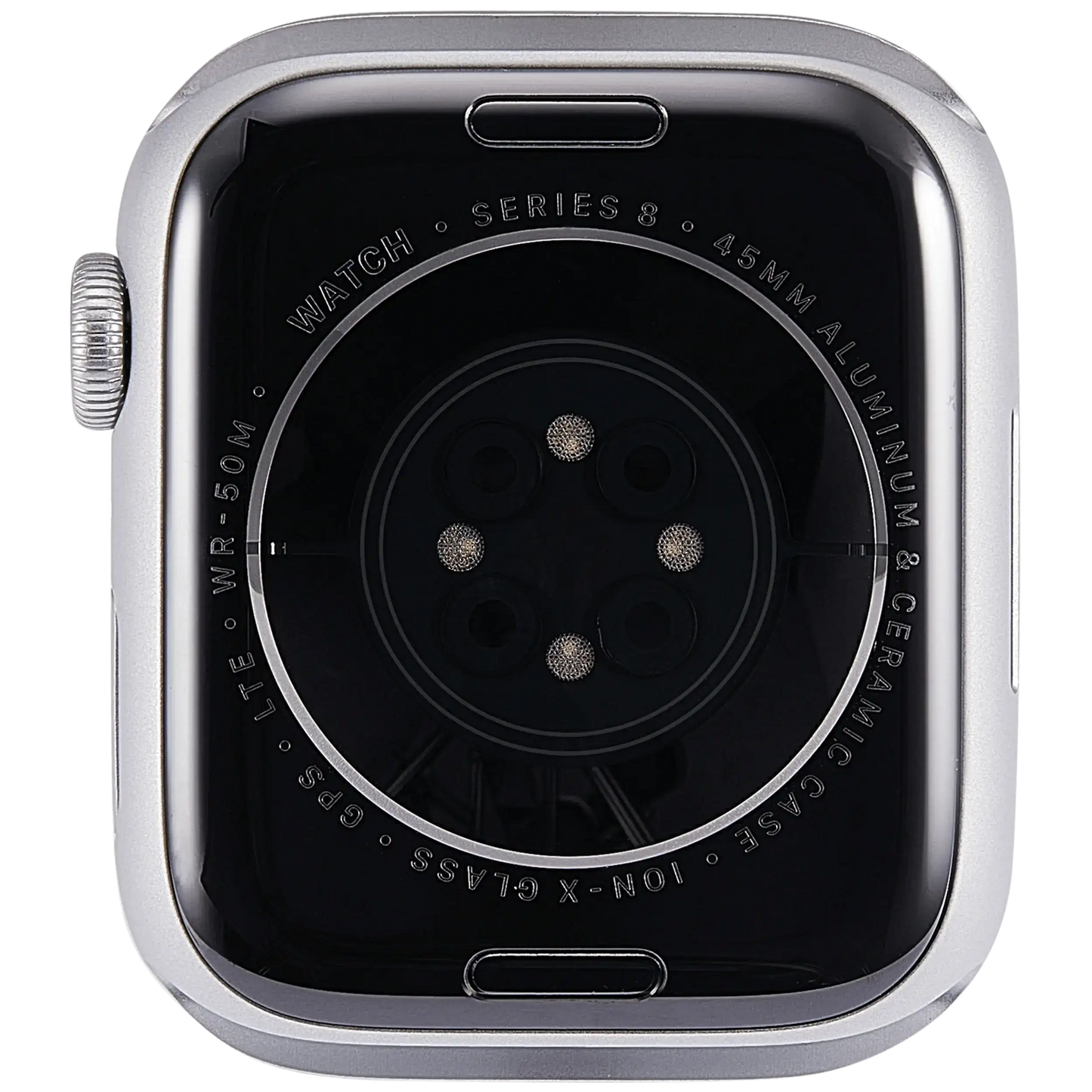 Housing Assembly Compatible For Watch Series 8 (45MM) (Used OEM Pull: Grade A) (Cellular Version) (Aluminum / Silver)