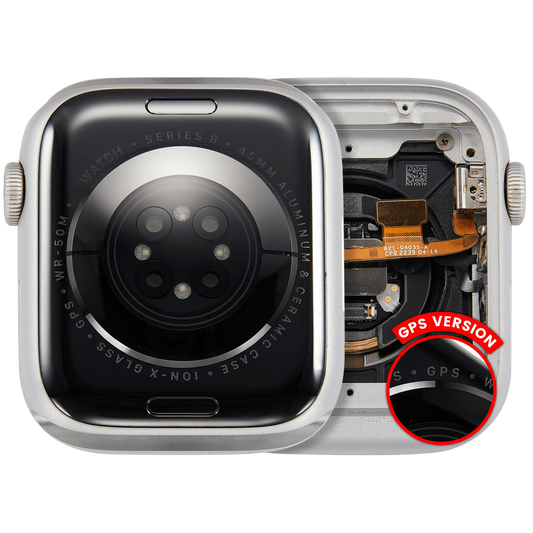 Housing Assembly Compatible For Watch Series 8 (45MM) (Used OEM Pull: Grade A) (GPS Version) (Aluminum / Silver)