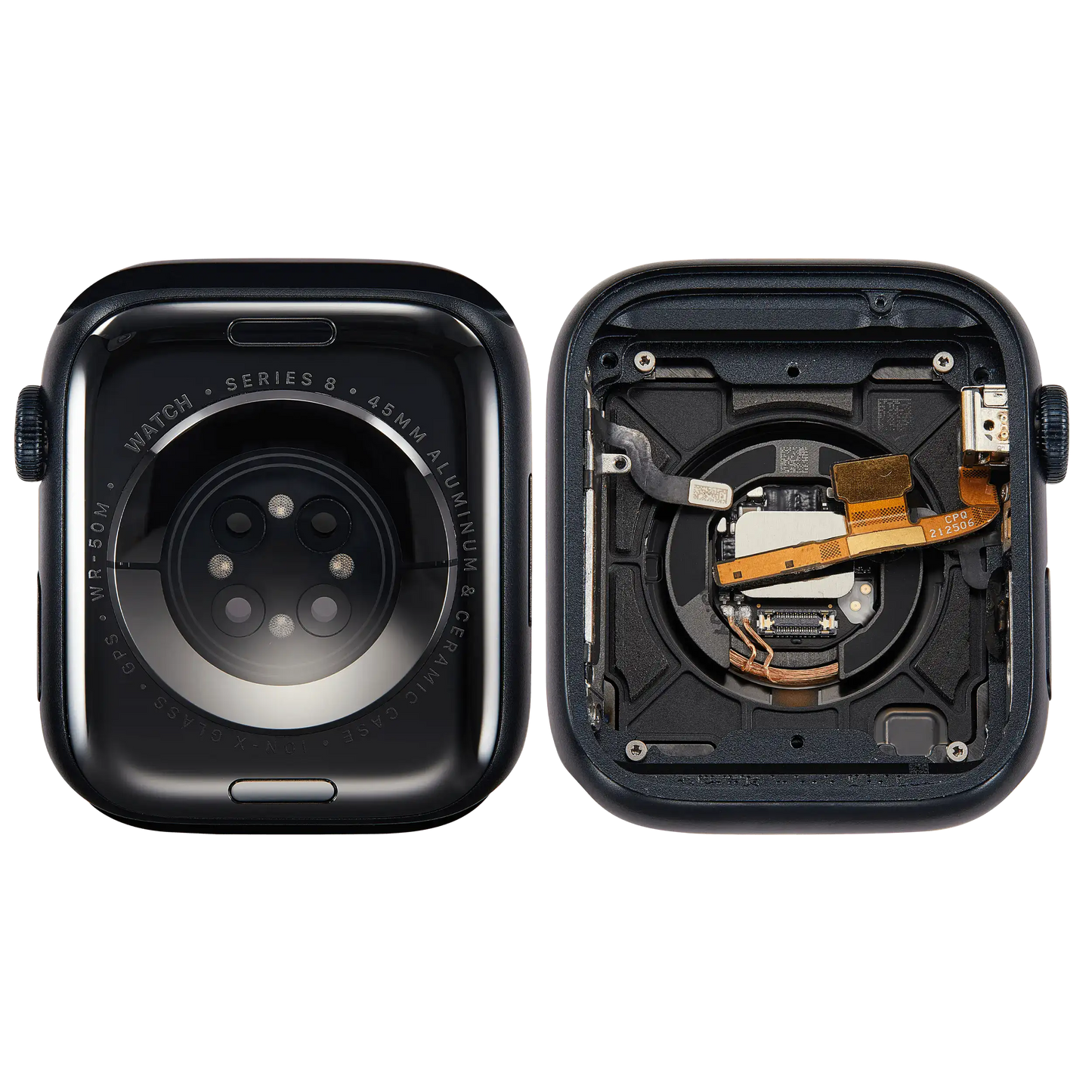 Housing Assembly Compatible For Watch Series 8 (45MM) (Used OEM Pull: Grade A) (GPS Version) (Aluminum / Midnight)