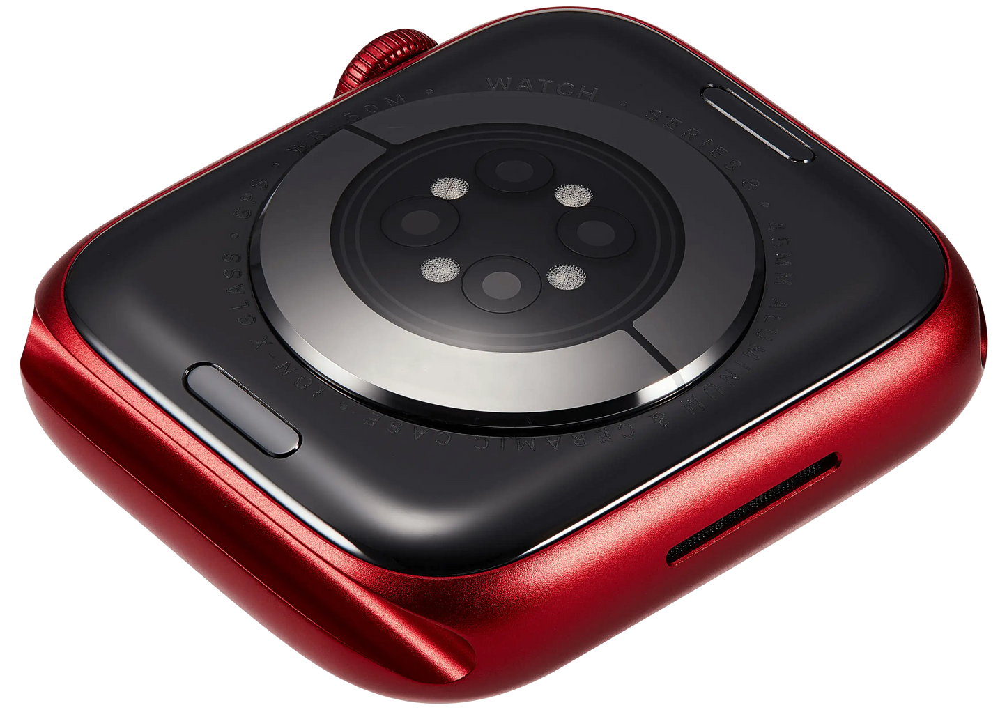 Housing Assembly Compatible For Watch Series 8 (45MM) (Used OEM Pull: Grade A) (GPS Version) (Aluminum / Red)