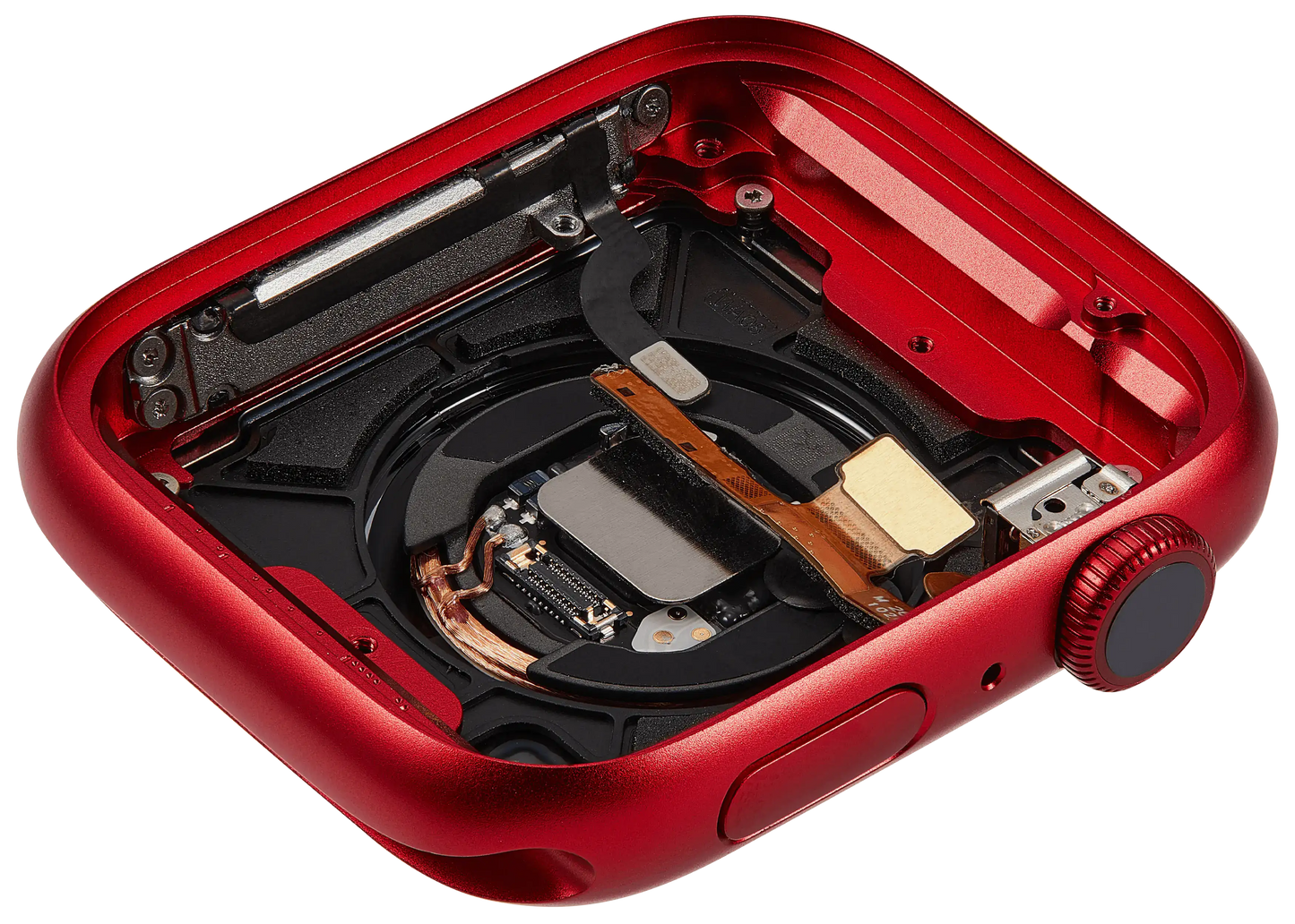 Housing Assembly Compatible For Watch Series 8 (45MM) (Used OEM Pull: Grade A) (GPS Version) (Aluminum / Red)