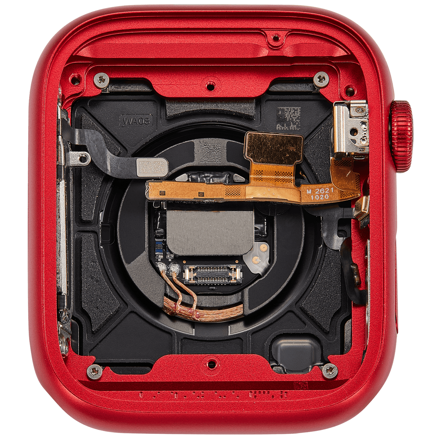 Housing Assembly Compatible For Watch Series 8 (45MM) (Used OEM Pull: Grade A) (GPS Version) (Aluminum / Red)
