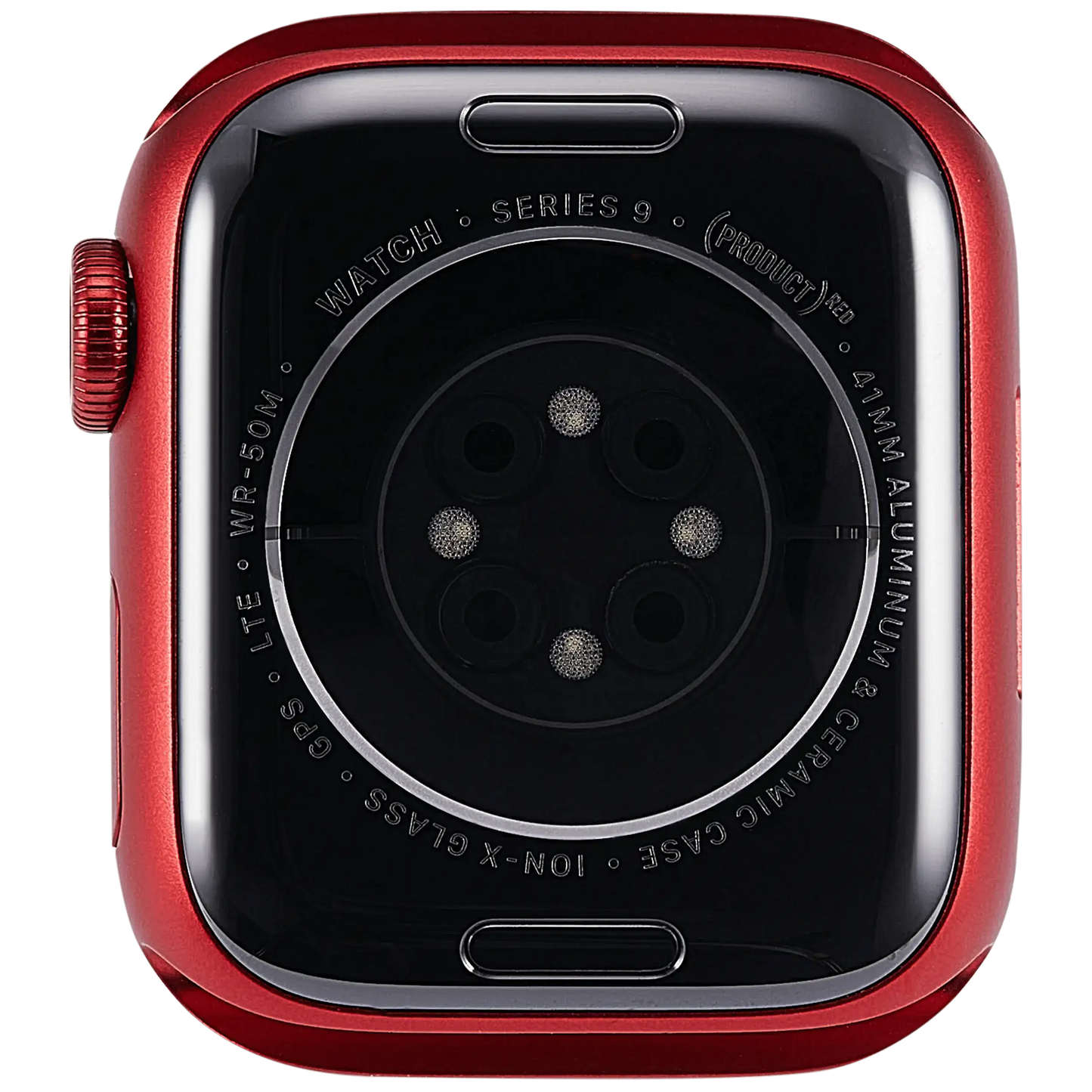 Housing Assembly Compatible For Watch Series 9 (41MM) (Used OEM Pull: Grade A) (Cellular Version) (Aluminum / Red)