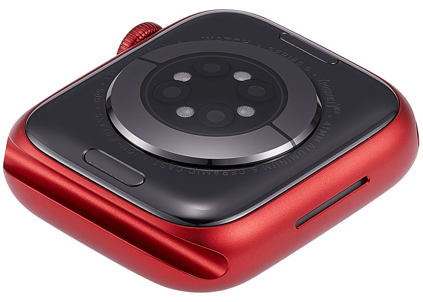 Housing Assembly Compatible For Watch Series 9 (41MM) (Used OEM Pull: Grade A) (Cellular Version) (Aluminum / Red)