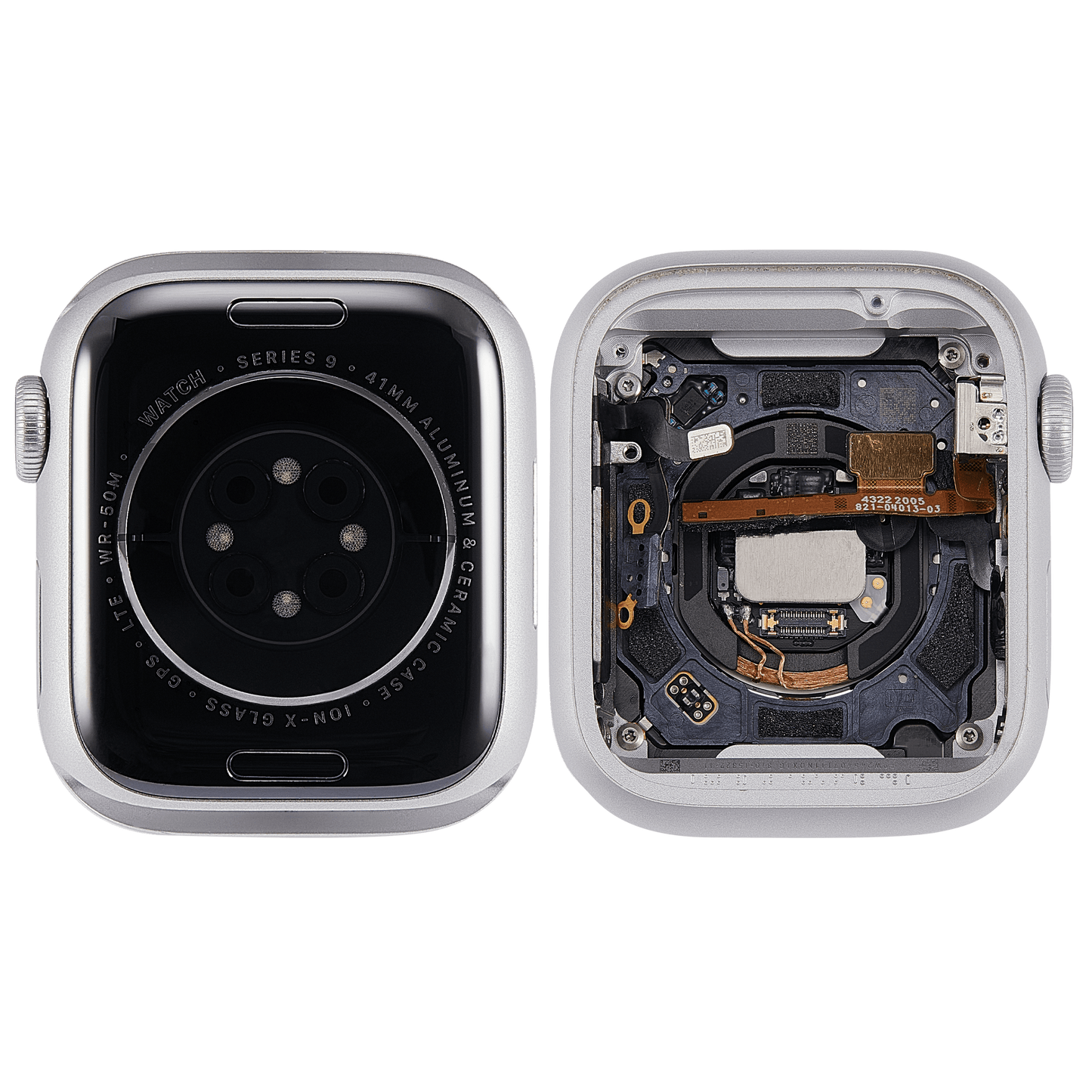 Housing Assembly Compatible For Watch Series 9 (41MM) (Used OEM Pull: Grade A) (Cellular Version) (Aluminum / Silver)