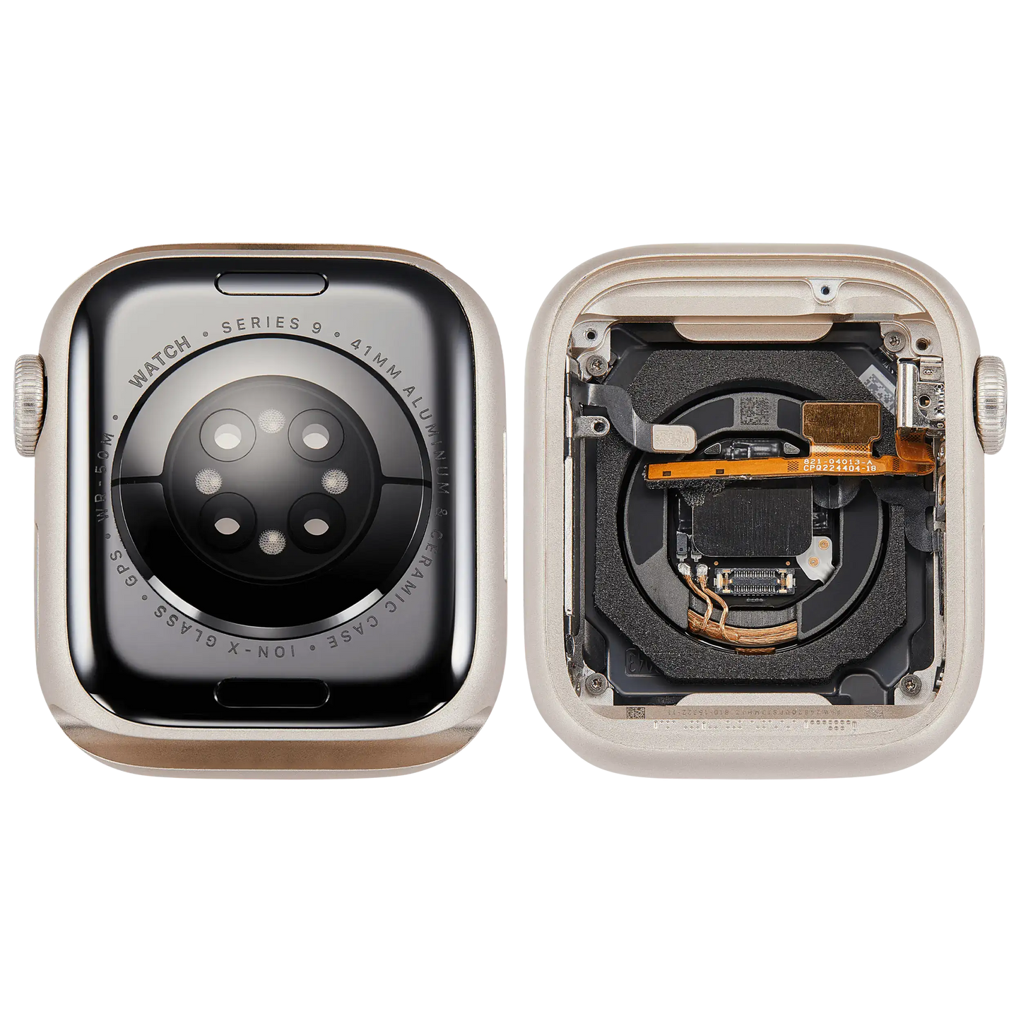 Housing Assembly Compatible For Watch Series 9 (41MM) (Used OEM Pull: Grade A) (GPS Version) (Aluminum / Starlight)