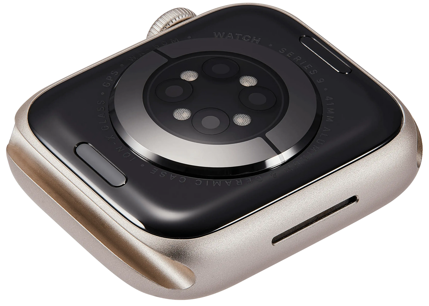 Housing Assembly Compatible For Watch Series 9 (41MM) (Used OEM Pull: Grade A) (GPS Version) (Aluminum / Starlight)