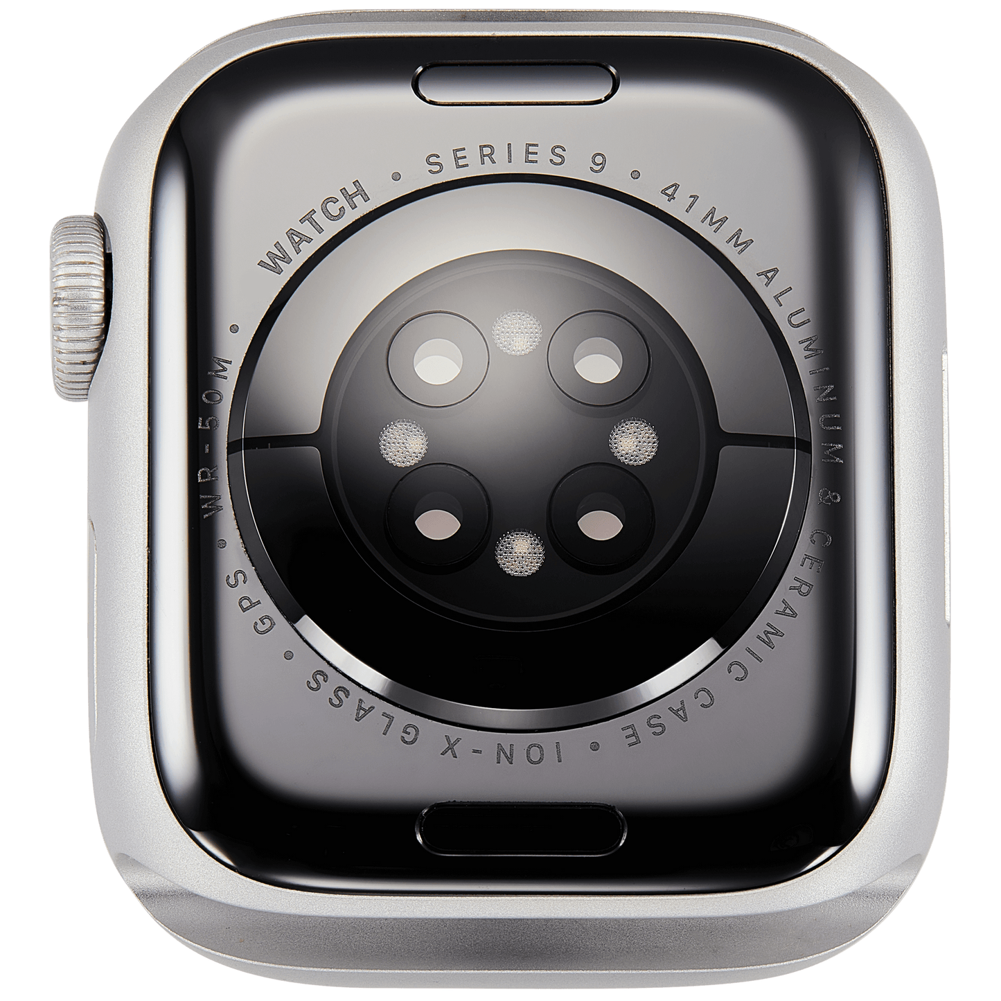 Housing Assembly Compatible For Watch Series 9 (41MM) (Used OEM Pull: Grade A) (GPS Version) (Aluminum / Silver)